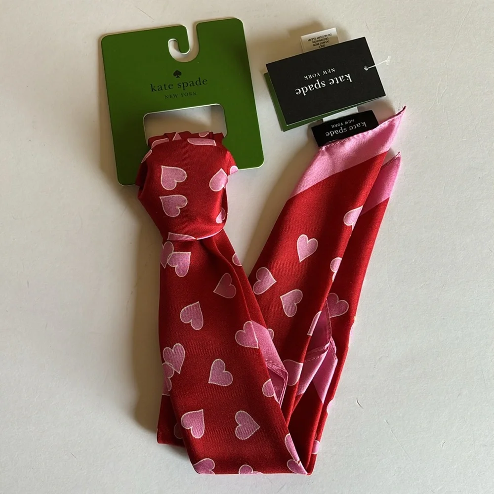 Kate Spade Heart links silk square scarf